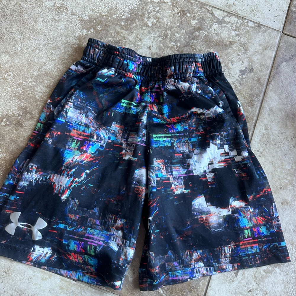 Under Armour Black and Multicolor Patterned Shorts